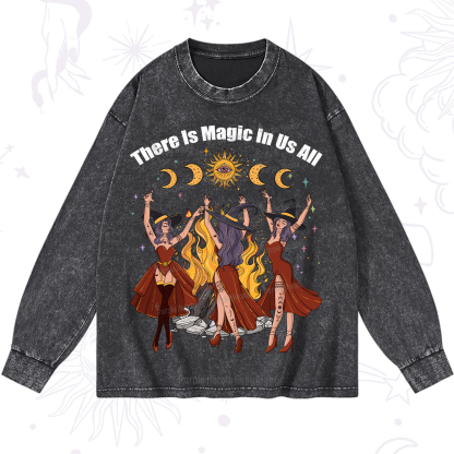 Purplehecate There Is Magic In Us All Washed Long Sleeve Shirt