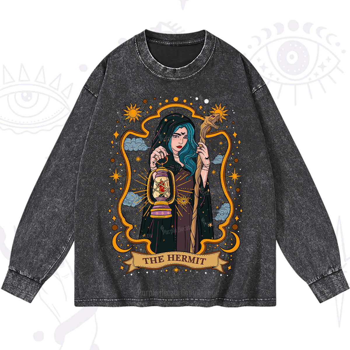 Purplehecate The Hermit Goddess Washed Long Sleeve Shirt