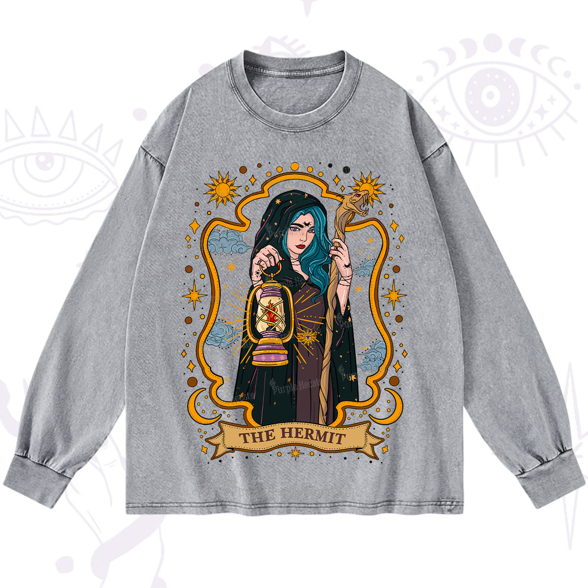 Purplehecate The Hermit Goddess Washed Long Sleeve Shirt