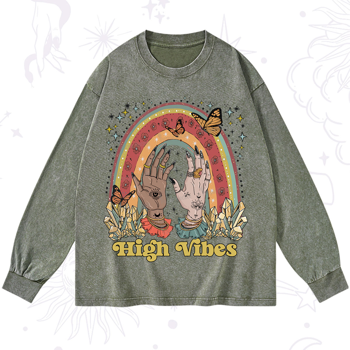 Purplehecate High Vibes Washed Long Sleeve Shirt