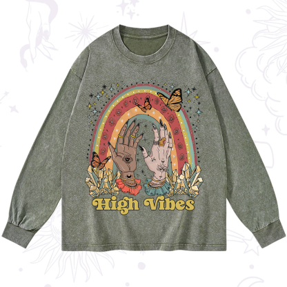 Purplehecate High Vibes Washed Long Sleeve Shirt