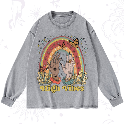 Purplehecate High Vibes Washed Long Sleeve Shirt