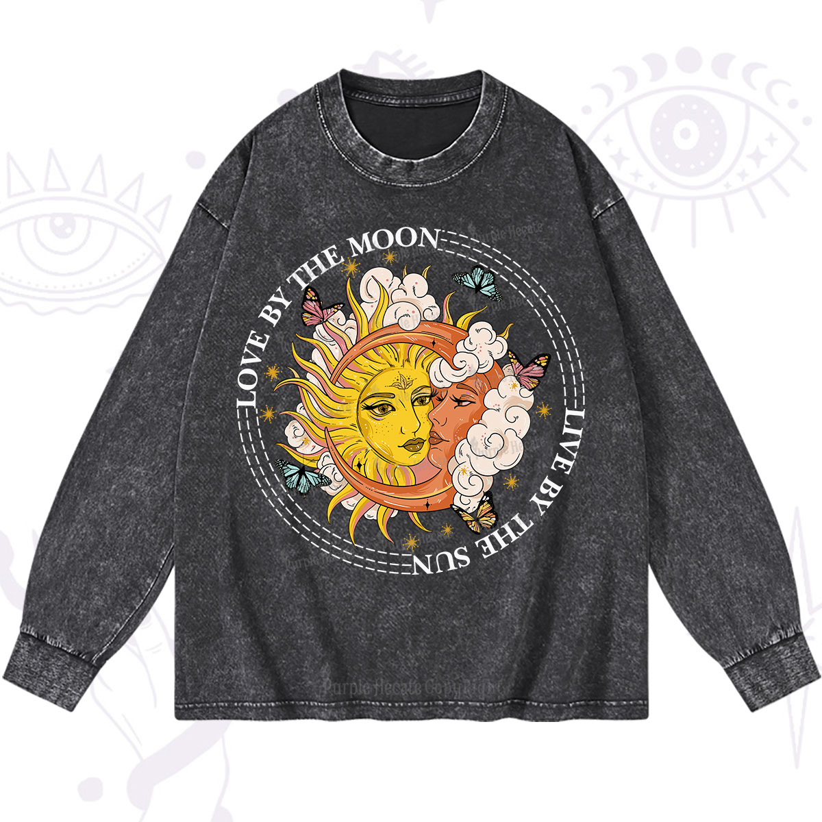Purplehecate Live By The Sun Love By The Moon Washed Long Sleeve Shirt