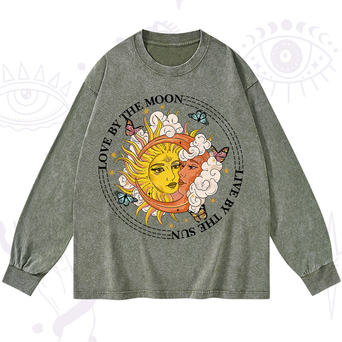 Purplehecate Live By The Sun Love By The Moon Washed Long Sleeve Shirt