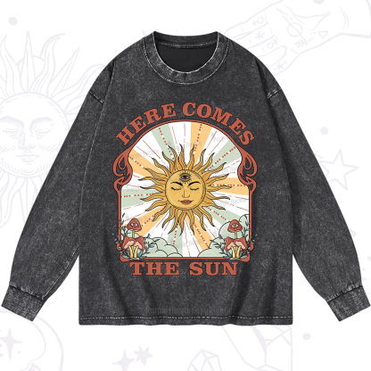 PurplehecateHere Comes The Sun Washed Long Sleeve Shirt
