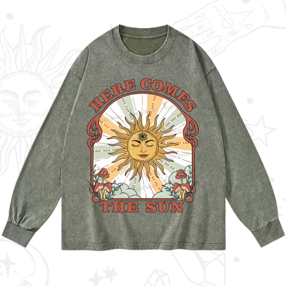 PurplehecateHere Comes The Sun Washed Long Sleeve Shirt