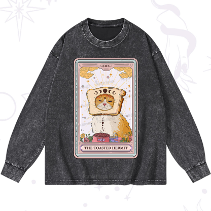 Purplehecate The Toasted Hermit Tarot Washed Long Sleeve Shirt