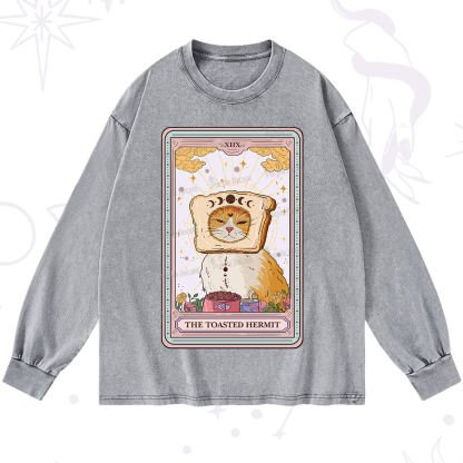 Purplehecate The Toasted Hermit Tarot Washed Long Sleeve Shirt