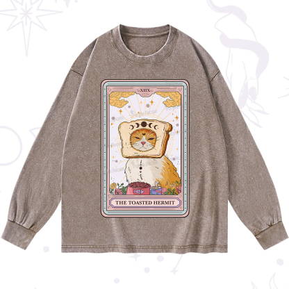 Purplehecate The Toasted Hermit Tarot Washed Long Sleeve Shirt