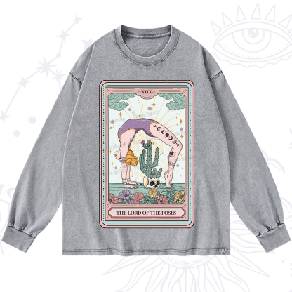Purplehecate The Lord Of The Poses Tarot Washed Long Sleeve Shirt