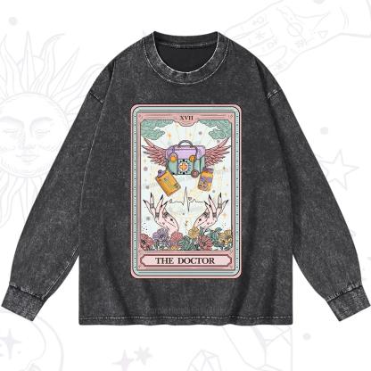 Purplehecate The Doctor Tarot Washed Long Sleeve Shirt