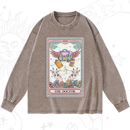 Purplehecate The Doctor Tarot Washed Long Sleeve Shirt
