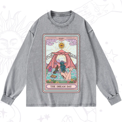 Purplehecate The Camp Lover Tarot Washed Long Sleeve Shirt