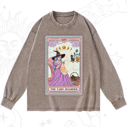 Purplehecate The Yarn Hoarder Tarot Washed Long Sleeve Shirt