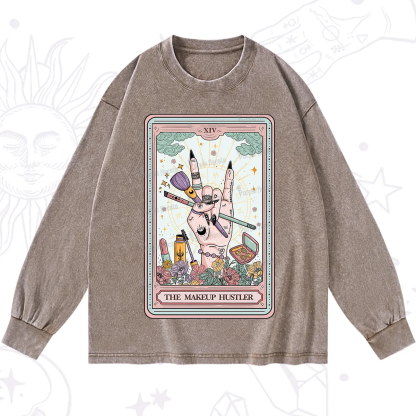 Purplehecate The Makeup Hustler Tarot Washed Long Sleeve Shirt