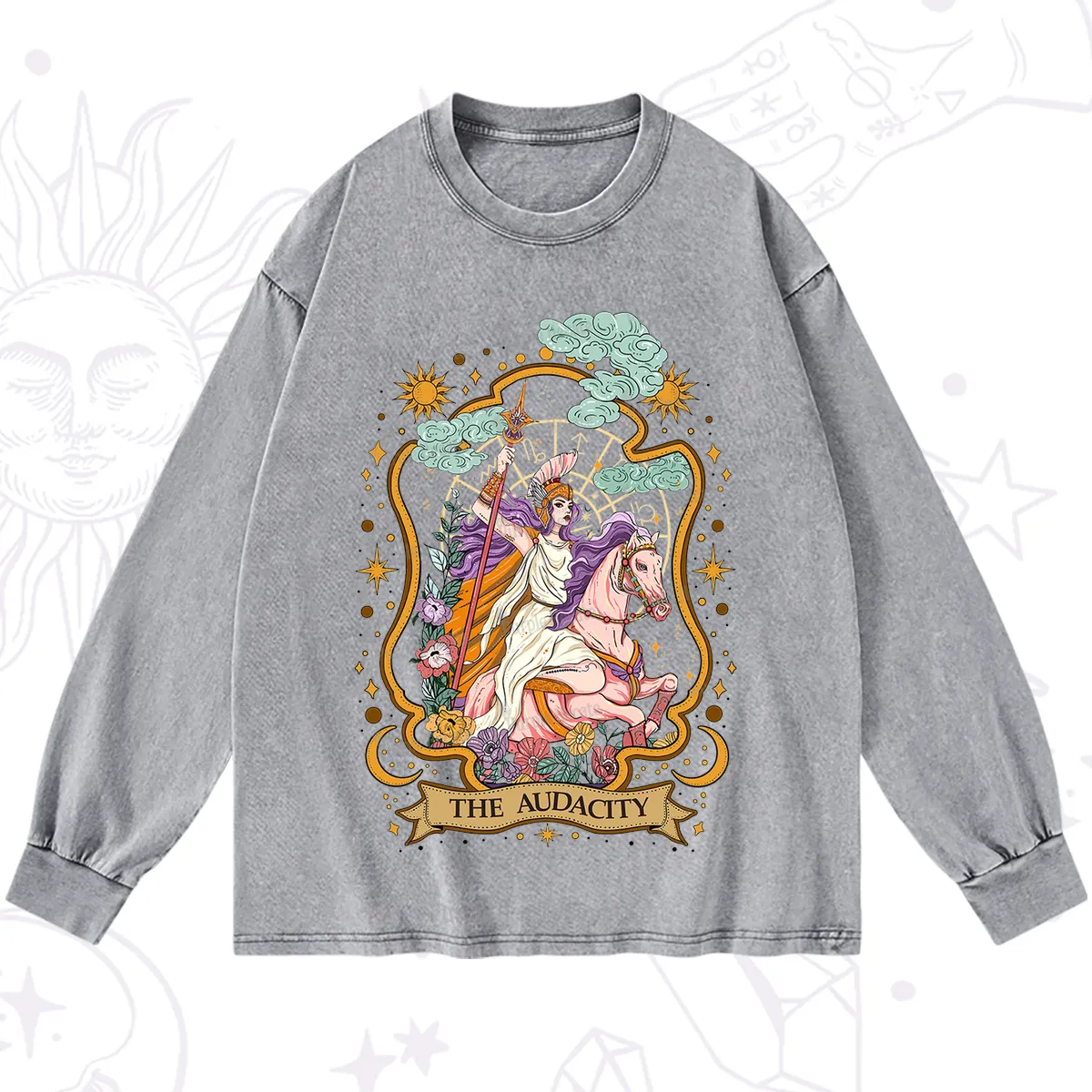 Purplehecate The Audacity Goddess Washed Long Sleeve Shirt
