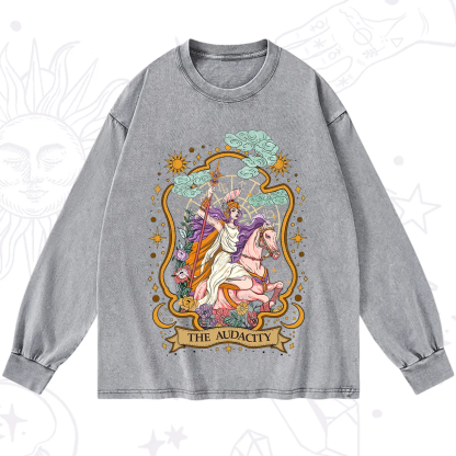 Purplehecate The Audacity Goddess Washed Long Sleeve Shirt