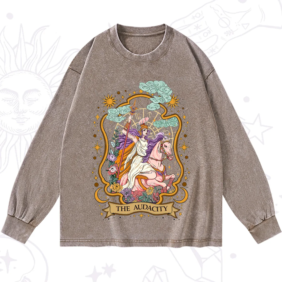Purplehecate The Audacity Goddess Washed Long Sleeve Shirt
