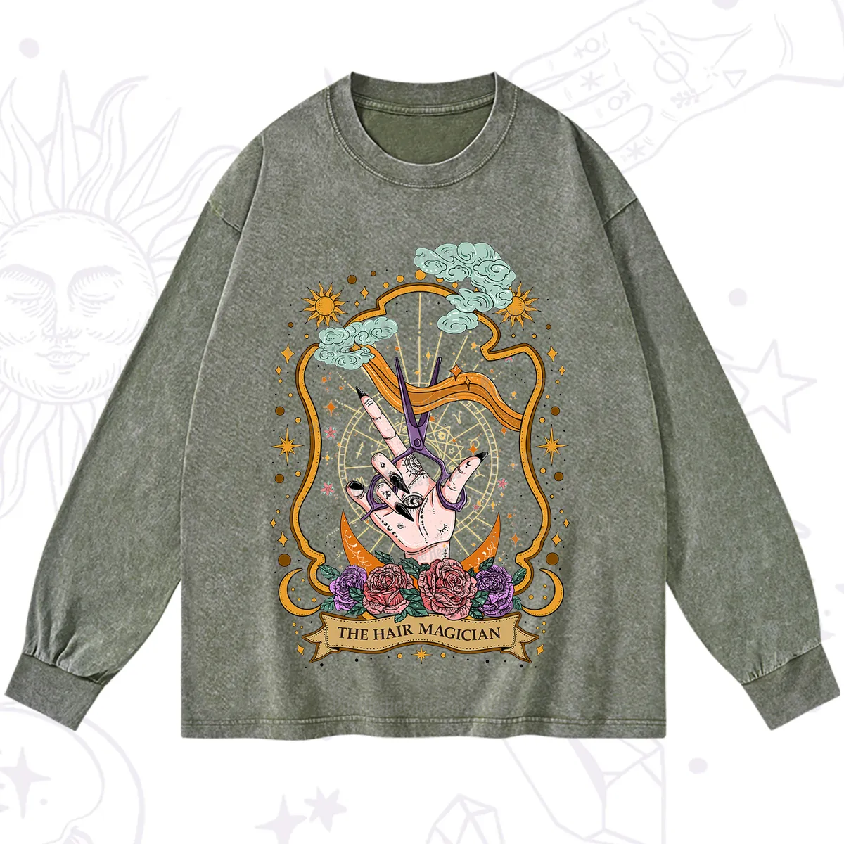 Purplehecate The Hair Magician Washed Long Sleeve Shirt
