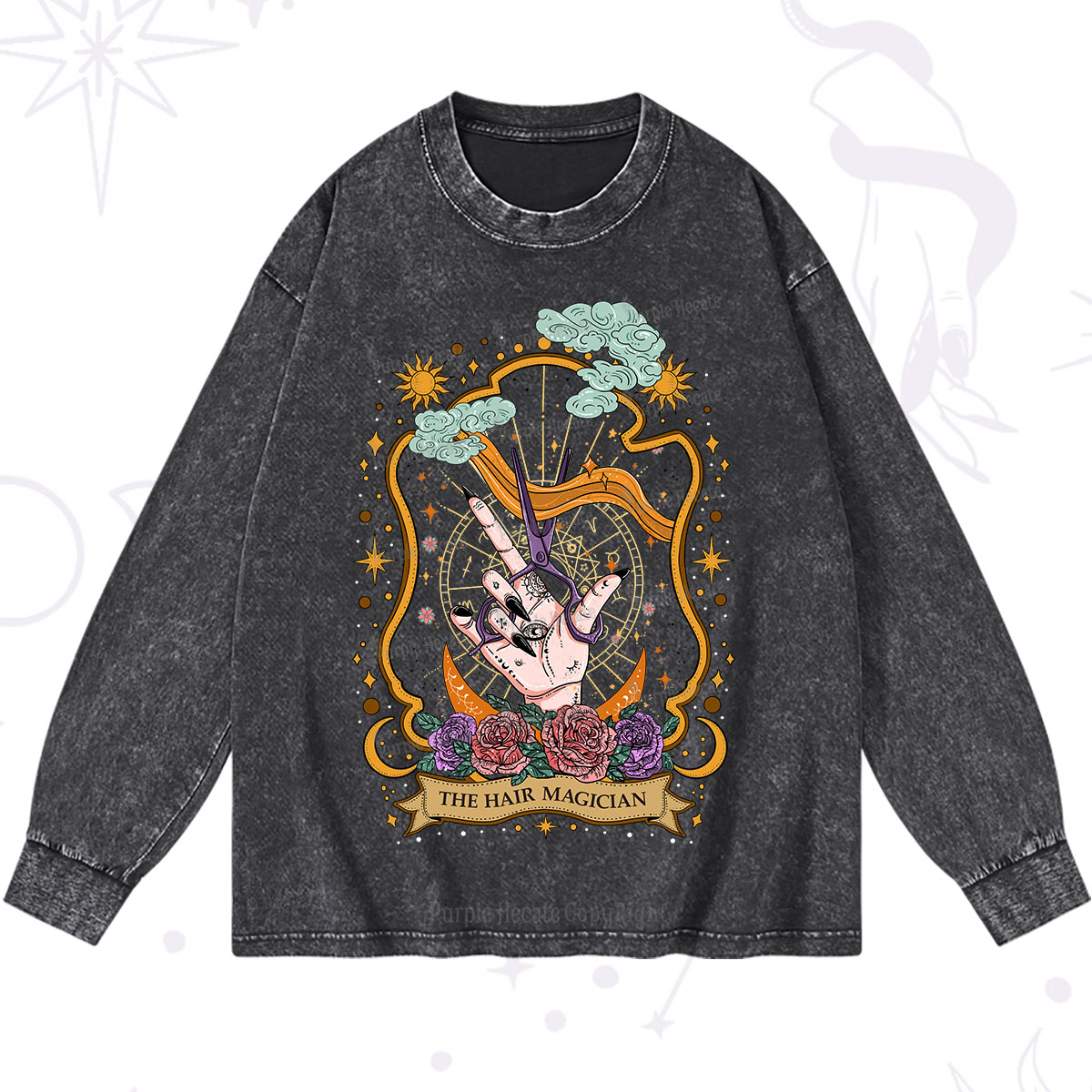 Purplehecate The Hair Magician Washed Long Sleeve Shirt
