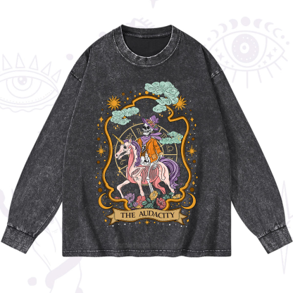 Purplehecate The Audacity Skeleton Washed Long Sleeve Shirt