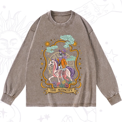 Purplehecate The Audacity Skeleton Washed Long Sleeve Shirt