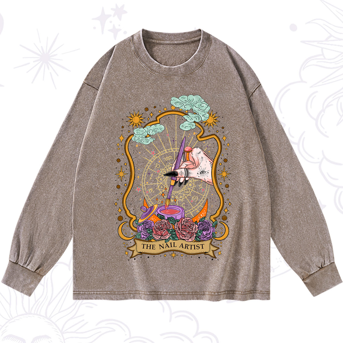 Purplehecate The Nail Artist Washed Long Sleeve Shirt