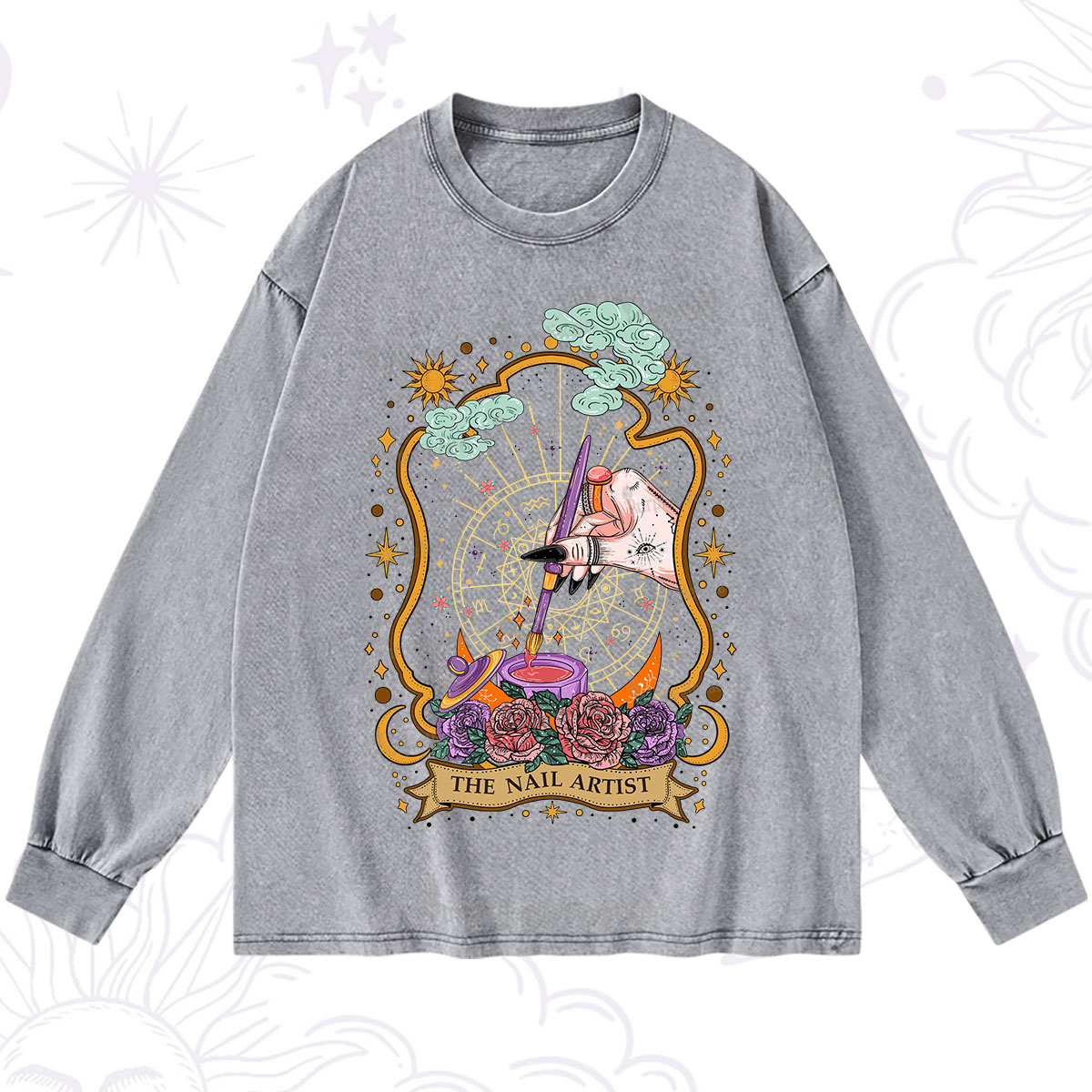 Purplehecate The Nail Artist Washed Long Sleeve Shirt