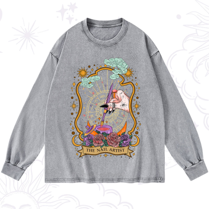 Purplehecate The Nail Artist Washed Long Sleeve Shirt