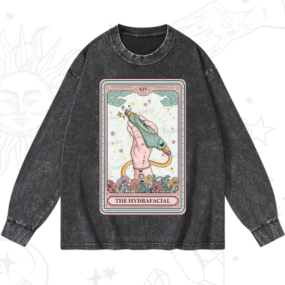 Purplehecate The Hydrafacial Tarot Washed Long Sleeve Shirt
