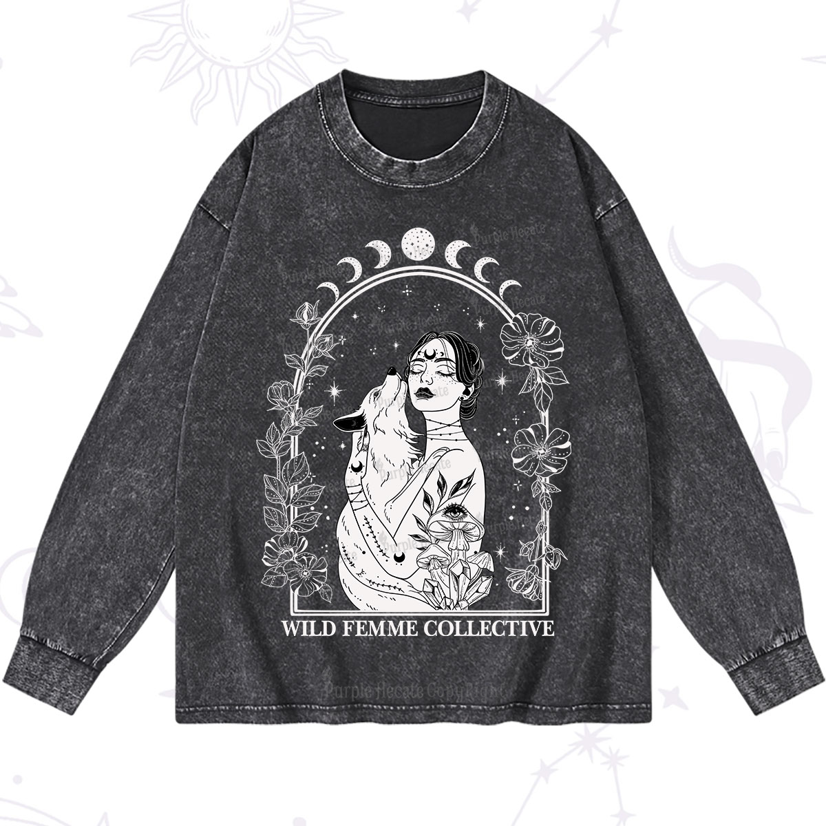 Purplehecate Wild Femme Collective Washed Long Sleeve Shirt