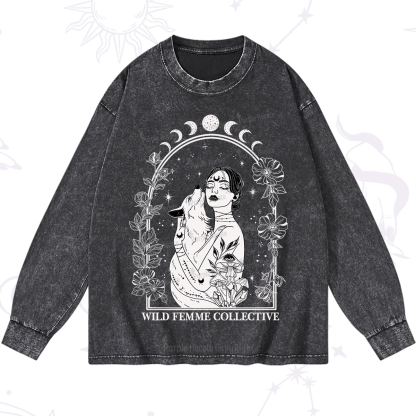 Purplehecate Wild Femme Collective Washed Long Sleeve Shirt