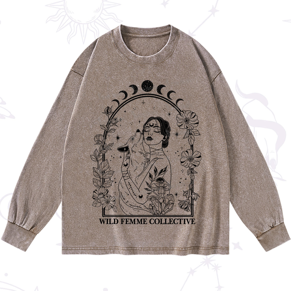 Purplehecate Wild Femme Collective Washed Long Sleeve Shirt