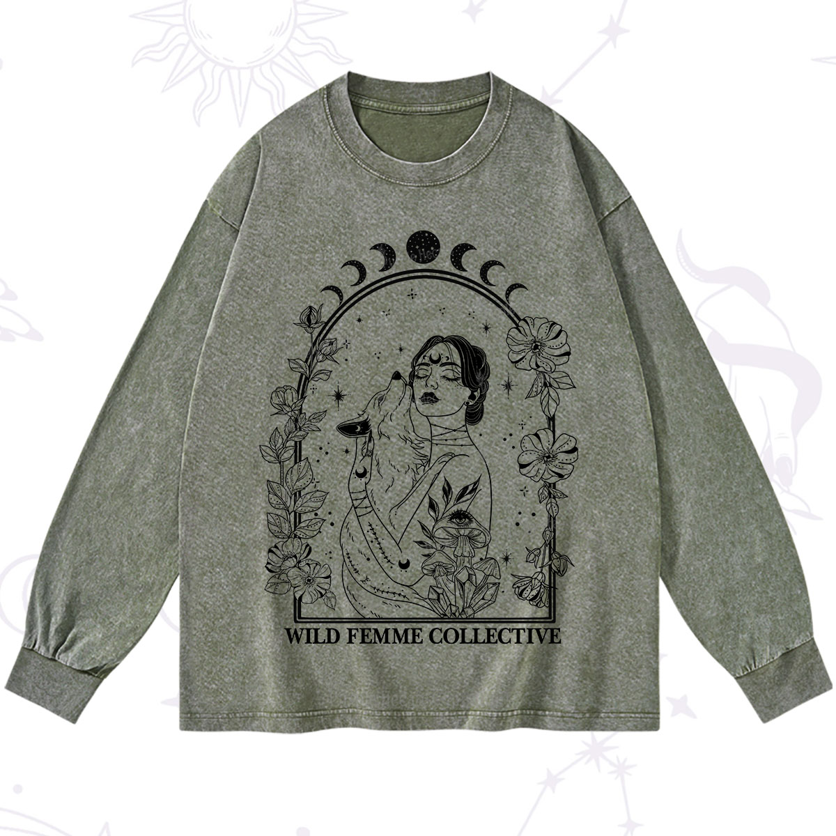 Purplehecate Wild Femme Collective Washed Long Sleeve Shirt