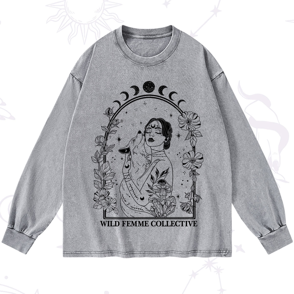 Purplehecate Wild Femme Collective Washed Long Sleeve Shirt