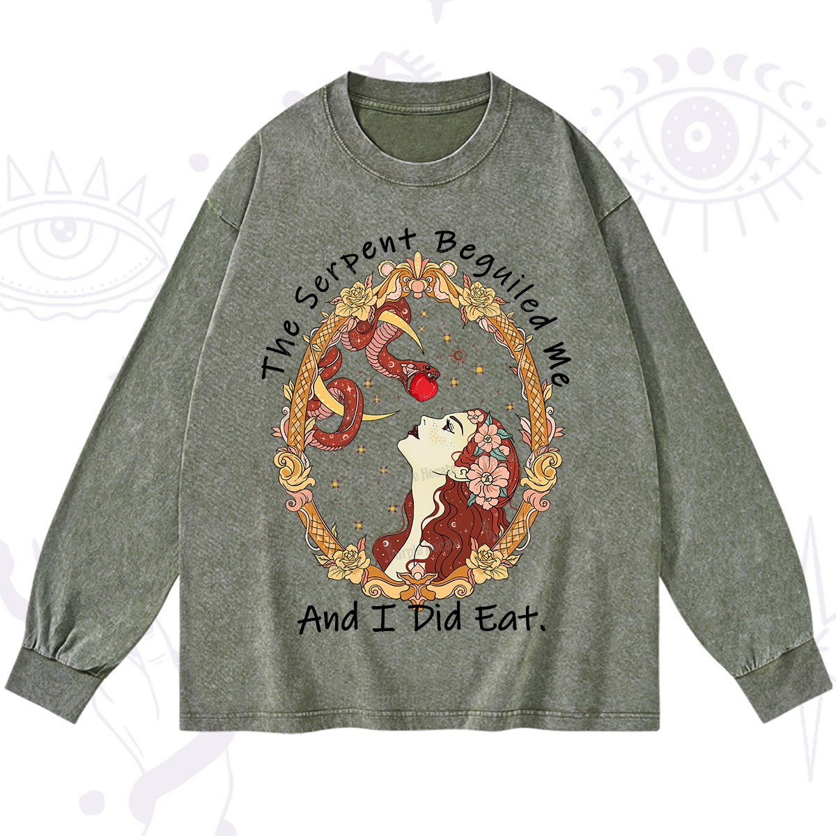 Purplehecate The Serpent Beguiled Me, And I Did Eat Washed Long Sleeve Shirt