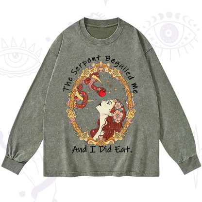 Purplehecate The Serpent Beguiled Me, And I Did Eat Washed Long Sleeve Shirt