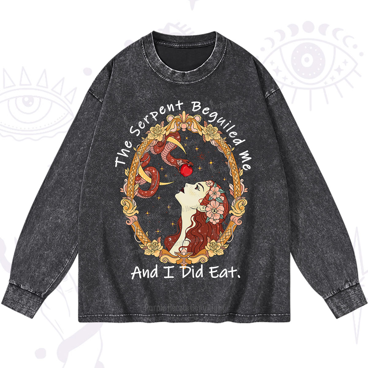 Purplehecate The Serpent Beguiled Me, And I Did Eat Washed Long Sleeve Shirt