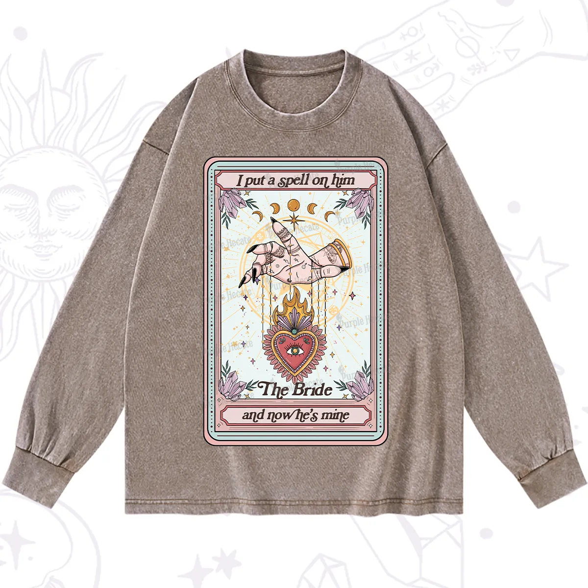 Purplehecate I Put A Spell On Him And Now He's Mine Washed Long Sleeve Shirt