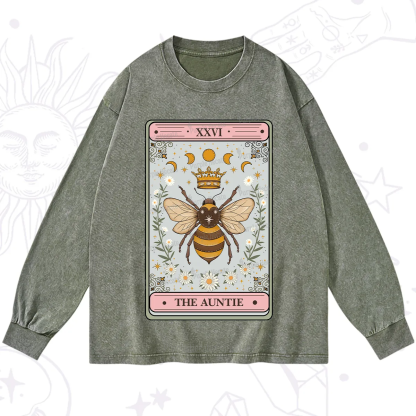 Purplehecate The Auntie Tarot Washed Long Sleeve Shirt