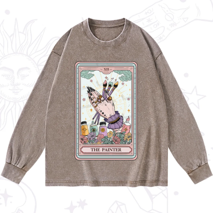 Purplehecate The Occult Painter Tarot Washed Long Sleeve Shirt