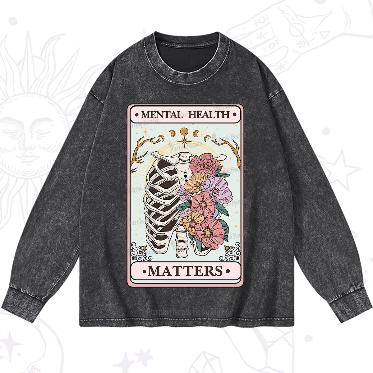 Purplehecate Mental Health Matters Washed Long Sleeve Shirt