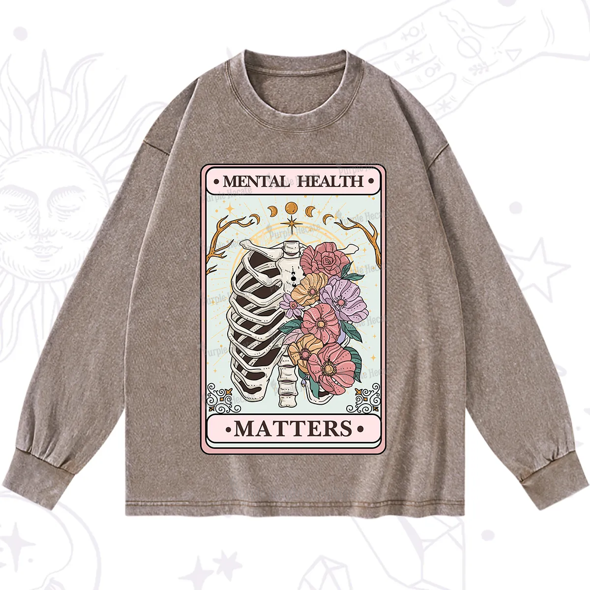 Purplehecate Mental Health Matters Washed Long Sleeve Shirt