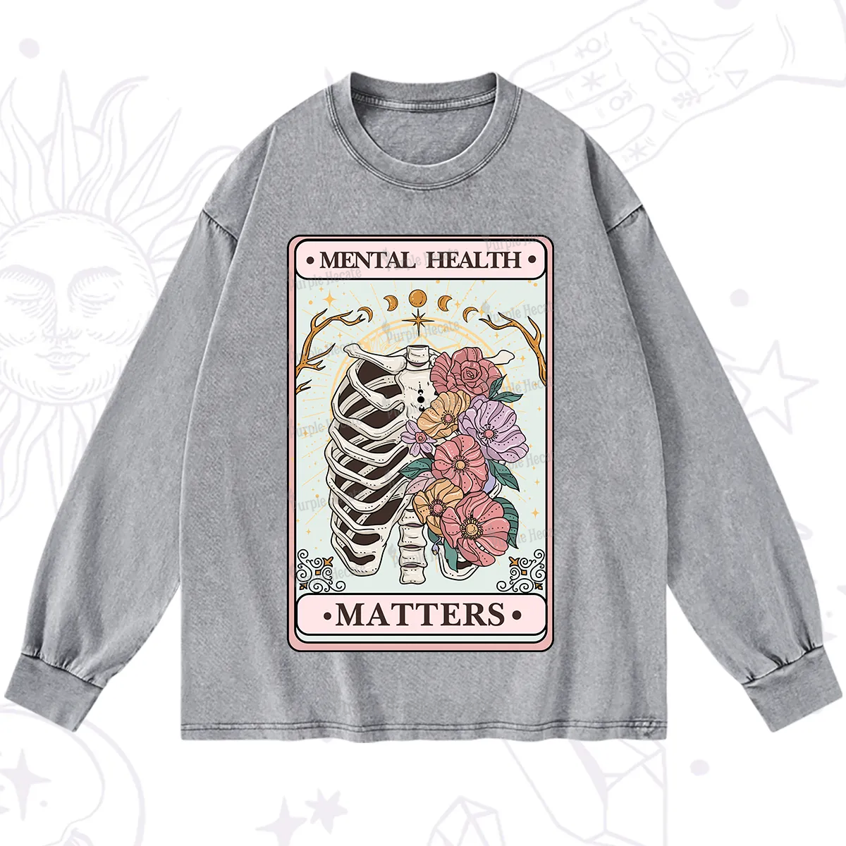 Purplehecate Mental Health Matters Washed Long Sleeve Shirt