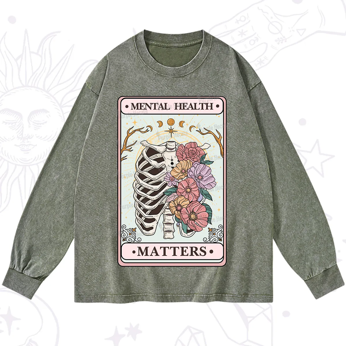 Purplehecate Mental Health Matters Washed Long Sleeve Shirt
