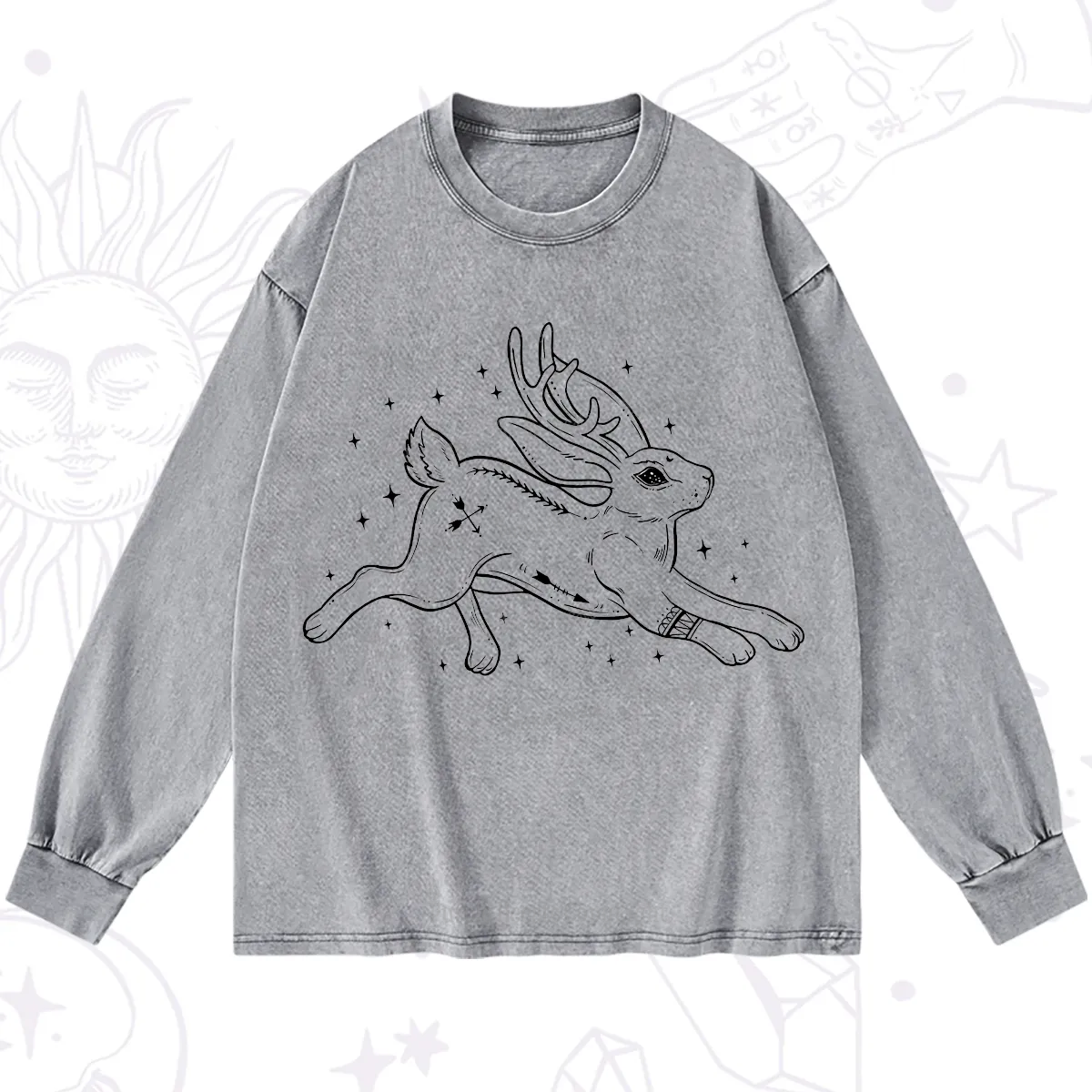 Purplehecate Starwitch Familiar Washed Long Sleeve Shirt