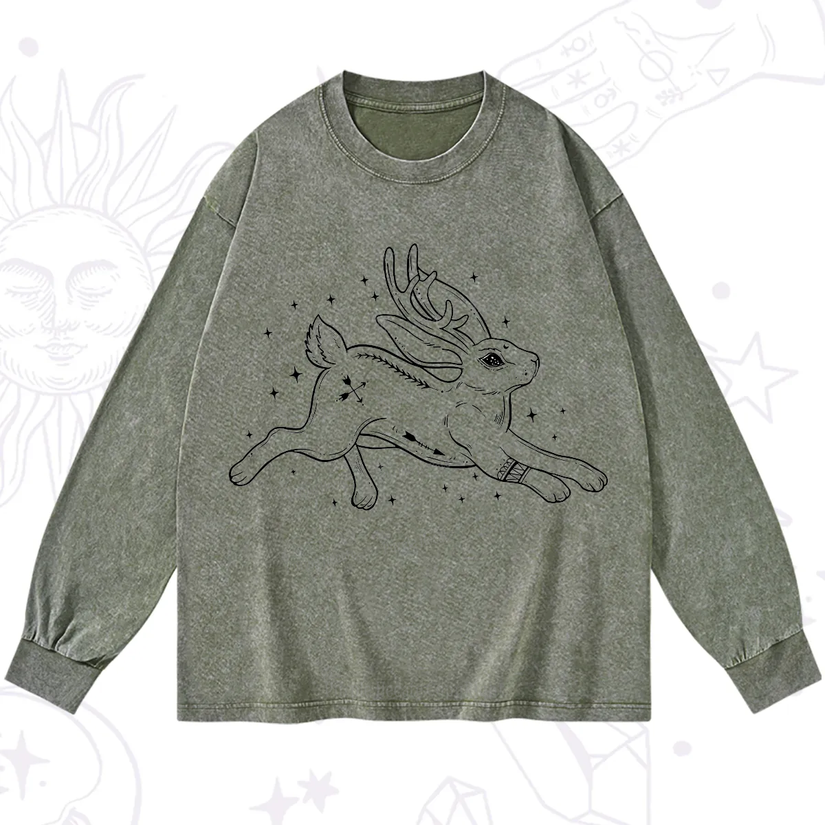 Purplehecate Starwitch Familiar Washed Long Sleeve Shirt