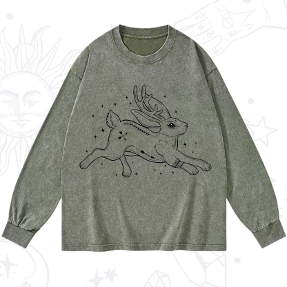 Purplehecate Starwitch Familiar Washed Long Sleeve Shirt