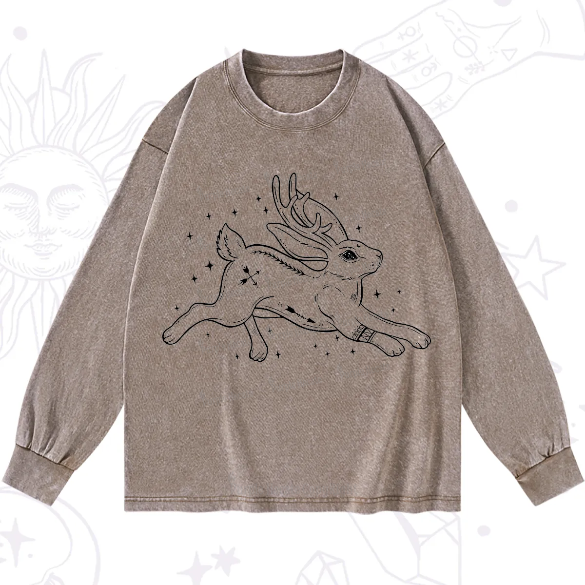 Purplehecate Starwitch Familiar Washed Long Sleeve Shirt