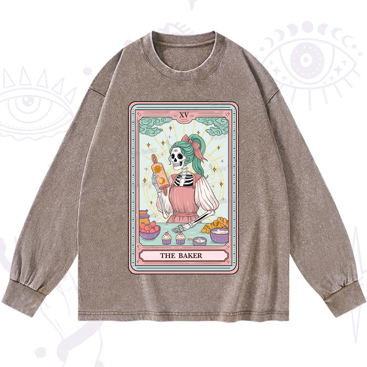 Purplehecate The Bakery Tarot Card Washed Long Sleeve Shirt